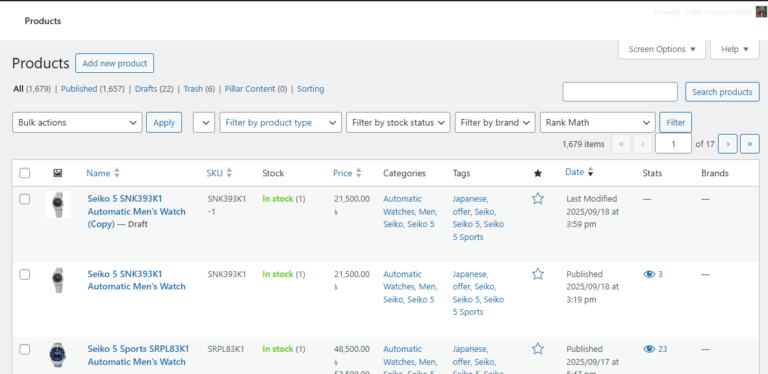 Website Product Management
